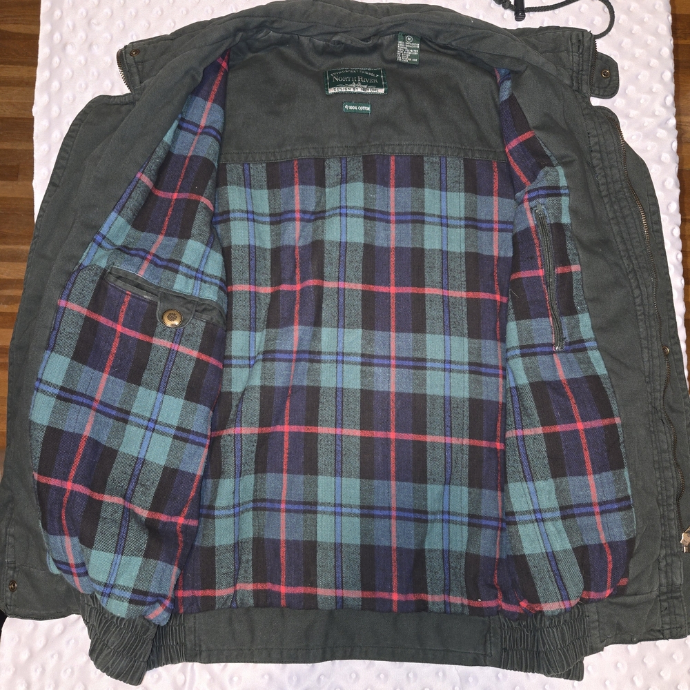 North River‎ Vest Womens Medium Green Quilted Lined Outdoor Pockets Hiking
